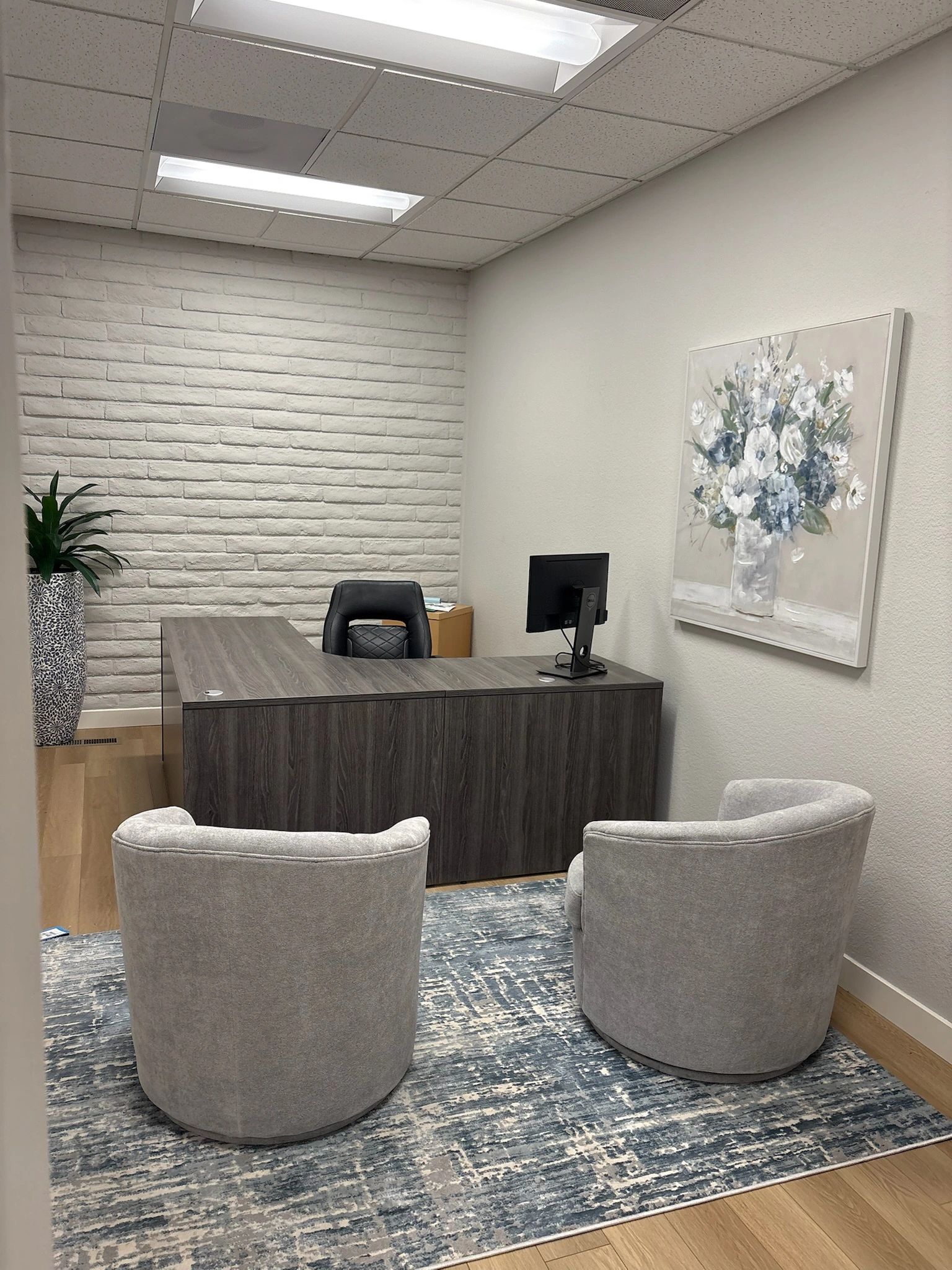 Private office with executive desk and visitor chairs at Consulting, E.T.C. Sacramento